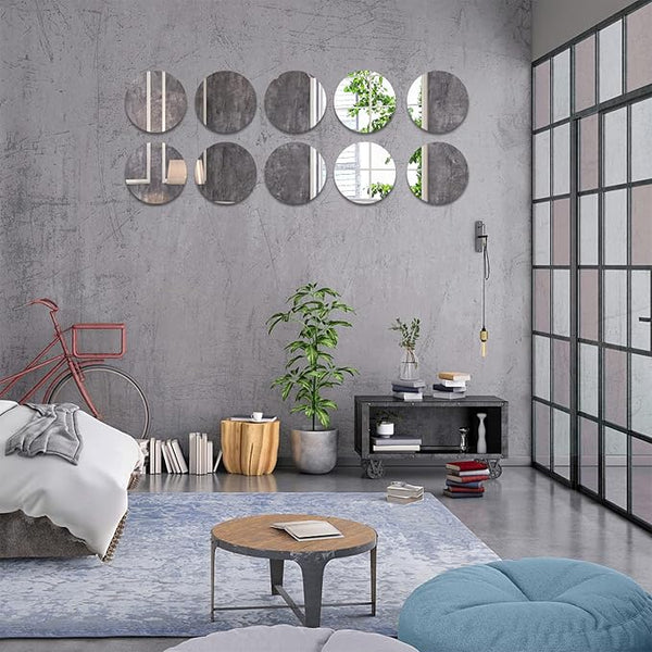 Circle Acrylic Mirror – 10 pieces -Acrylic Crystal Mirror
