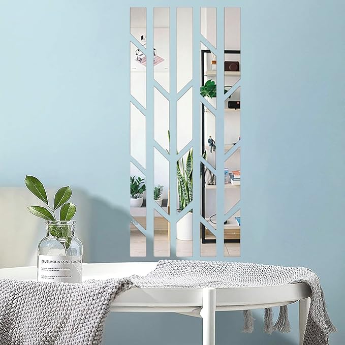 Modern Design Acrylic Mirror – Set of 5 – Home Decor Wall Mirror