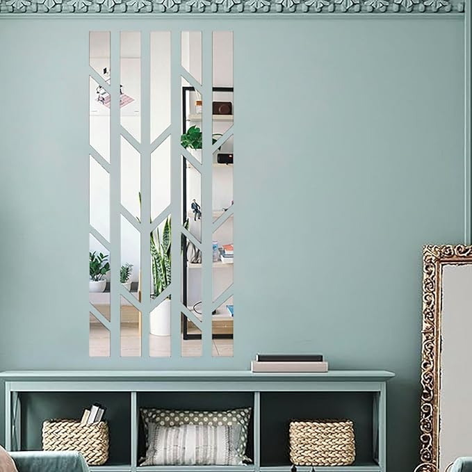 Modern Design Acrylic Mirror – Set of 5 – Home Decor Wall Mirror