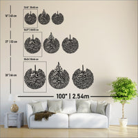 Set of Ayatul Kursi, Surah Al-Falaq, Surah An-Nâs Acrylic Islamic Wall Art