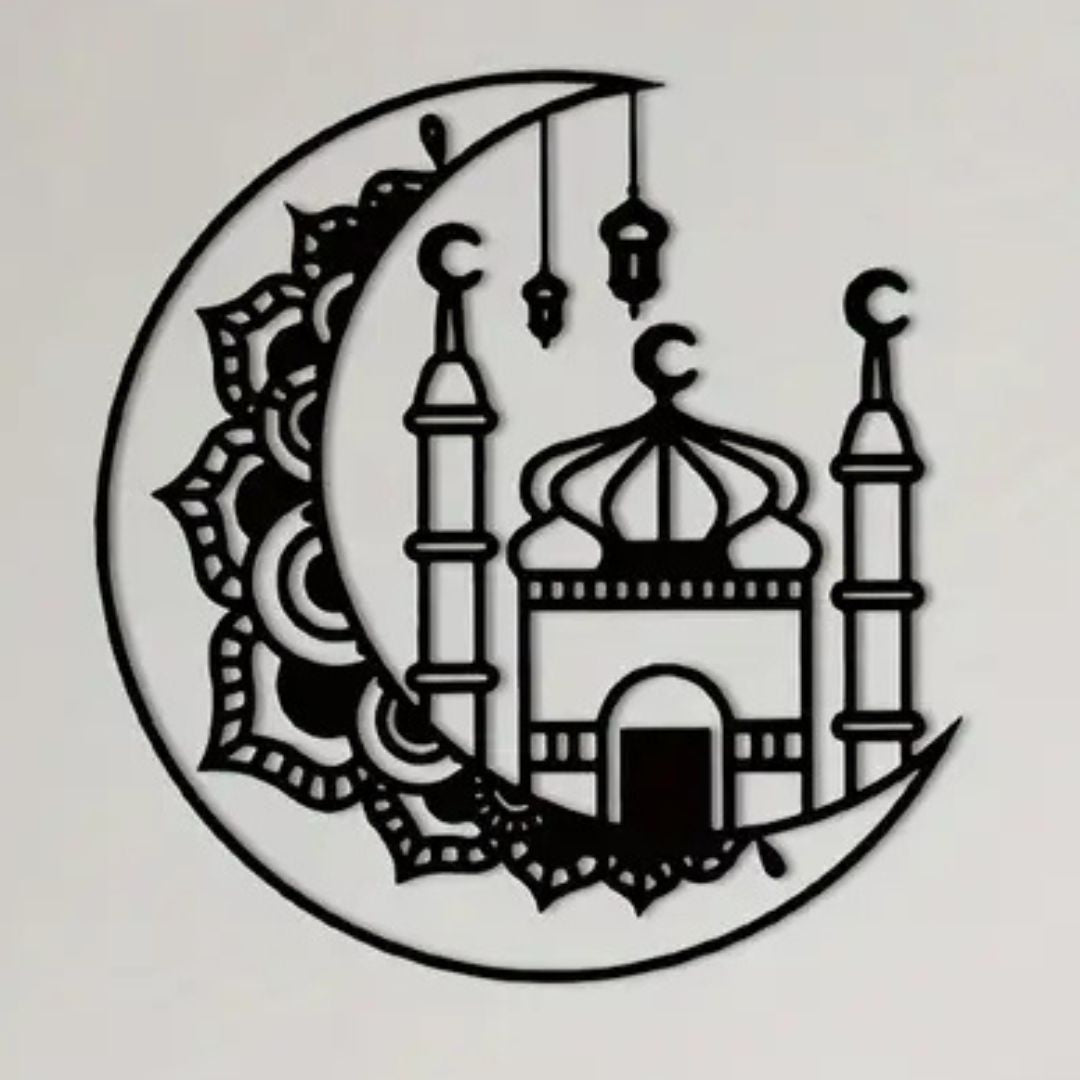 Ramadan Moon With Mosque & light