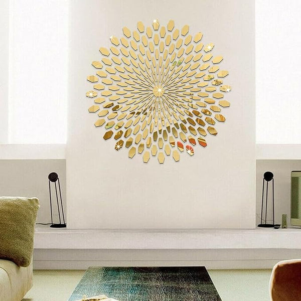 Sun Flower Mirror Wall – Modern Home Wall Decor – for Home and Office