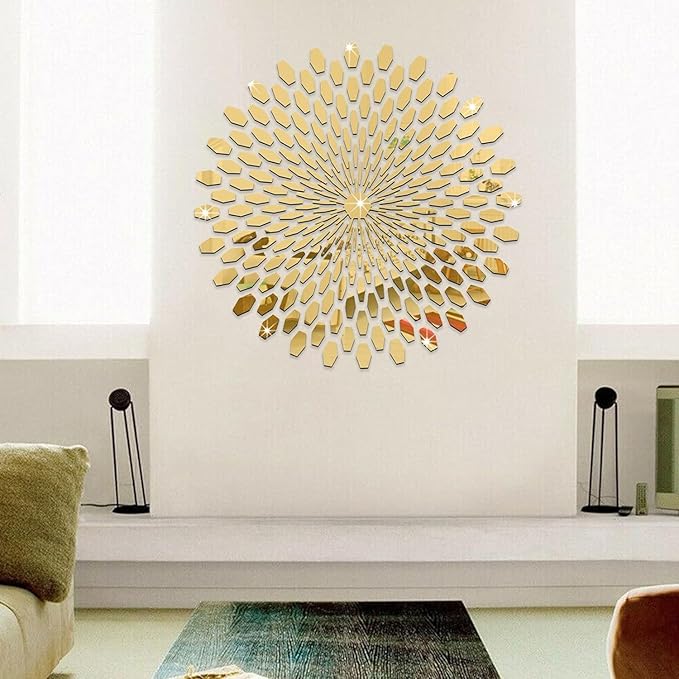 Sun Flower Mirror Wall – Modern Home Wall Decor – for Home and Office