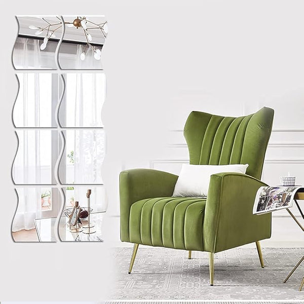 Wavy Wall Mirror – Acrylic Mirror For Home Decor | Modern Wall Decal