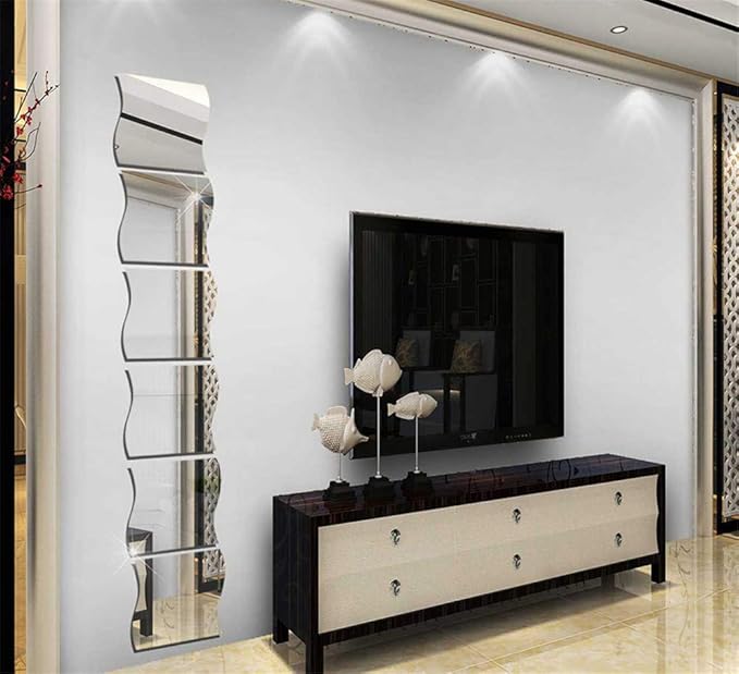 Wavy Wall Mirror – Acrylic Mirror For Home Decor | Modern Wall Decal