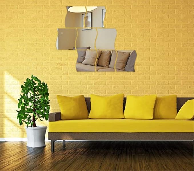 Wavy Wall Mirror – Acrylic Mirror For Home Decor | Modern Wall Decal