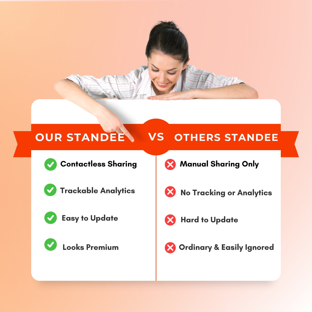 3-in-1 Golden Frosted QR Standee with Payment QR