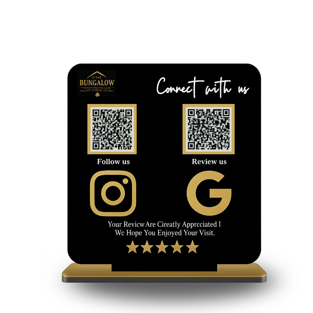 2 QR Black Colour Standee