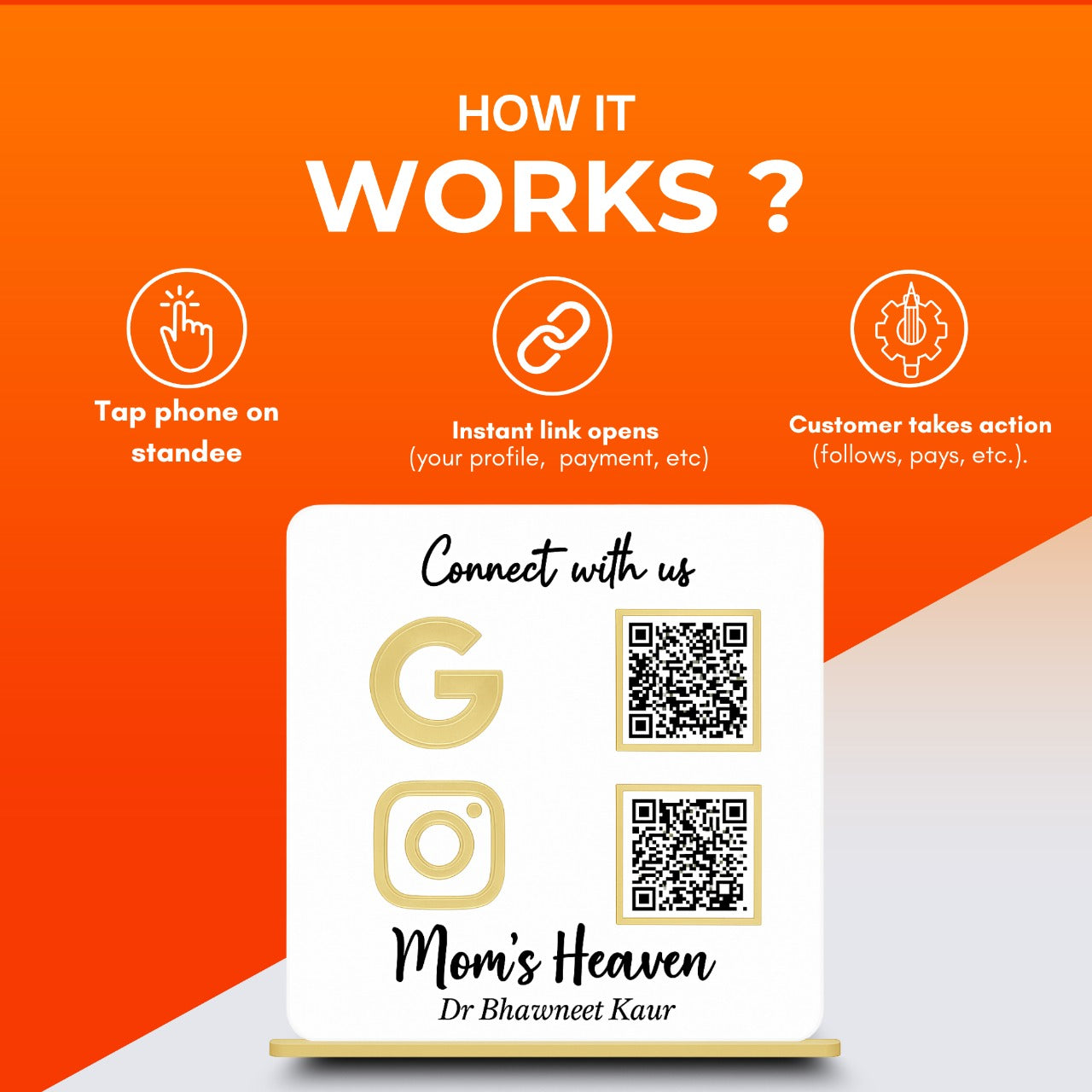 2 QR white Colour Standee