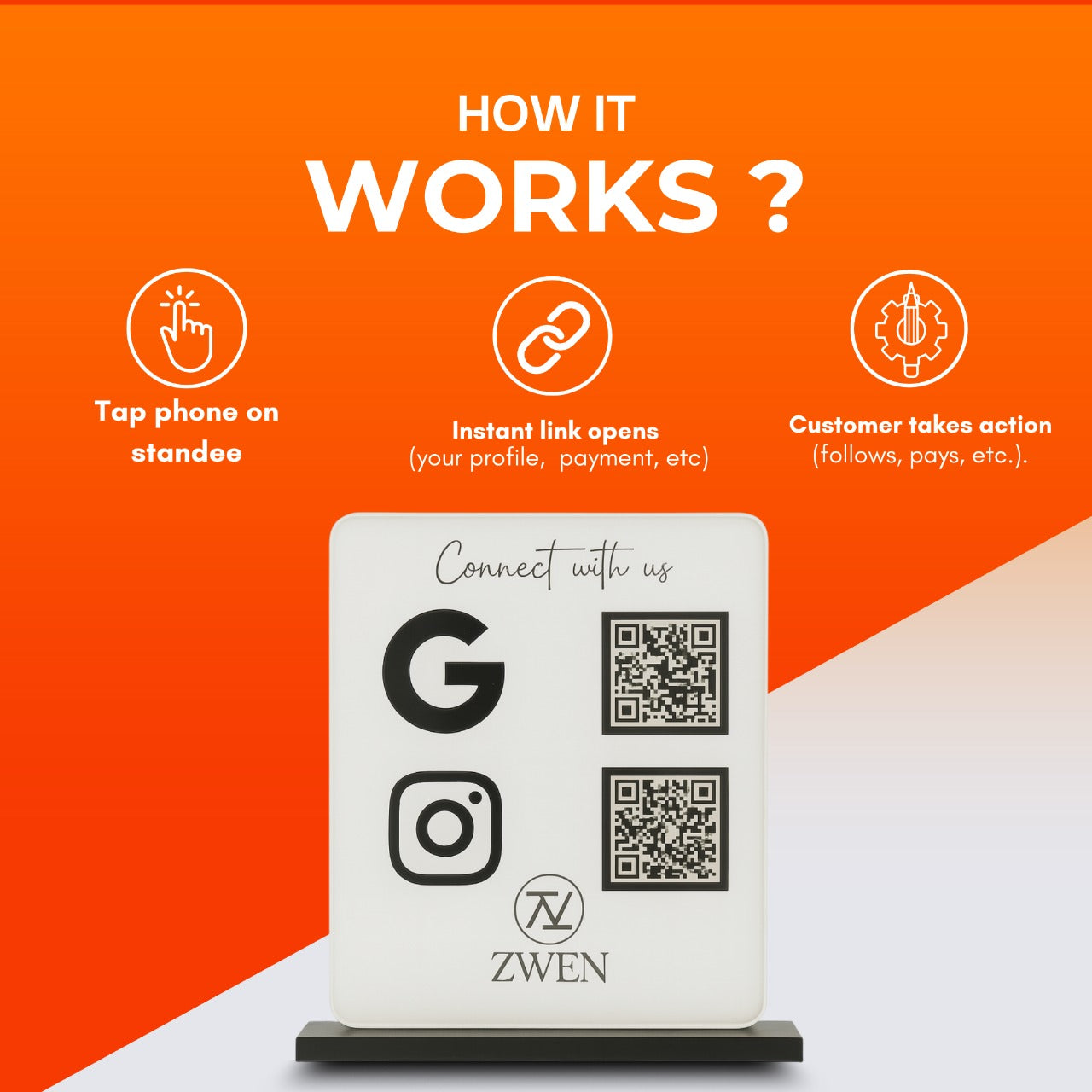 2 QR Premium Standee Black Cutout