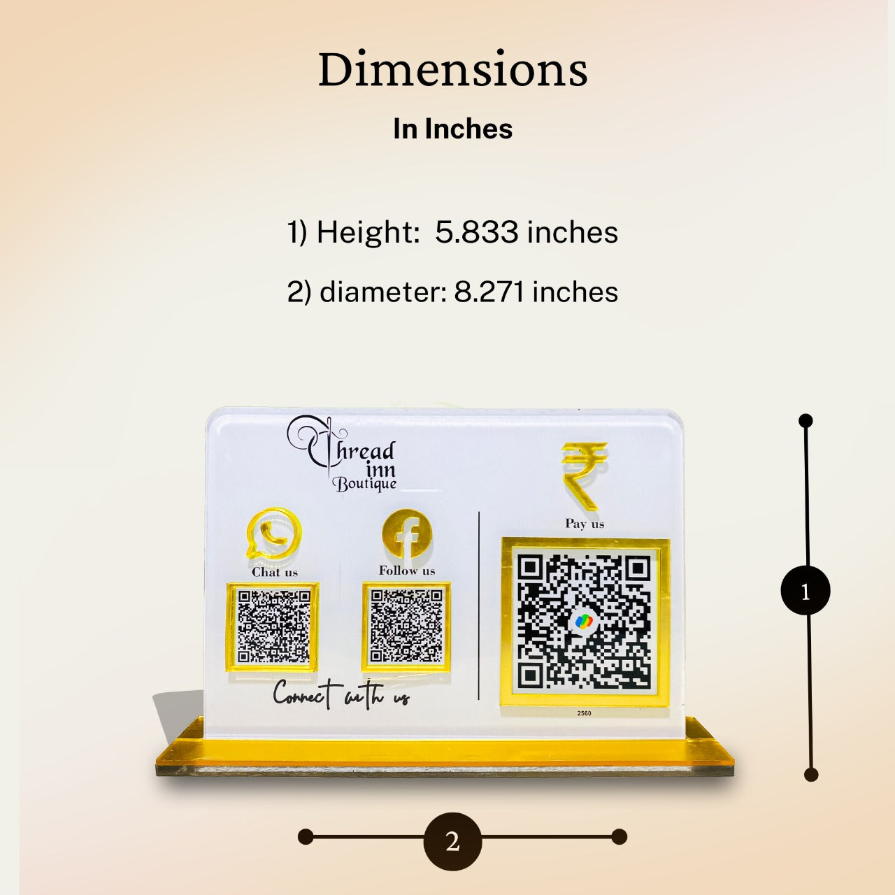 2-in-1 QR Horizontal Standee with Payment QR