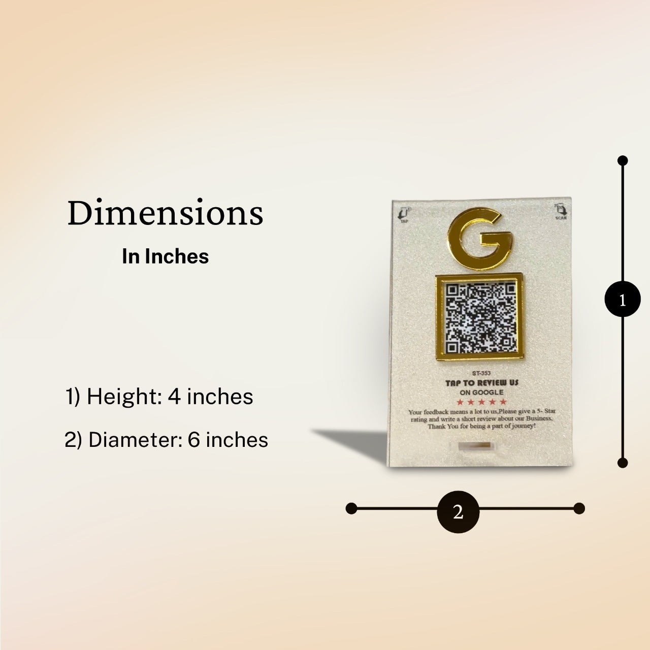 4*6 Size 1 Qr Frosted Standee