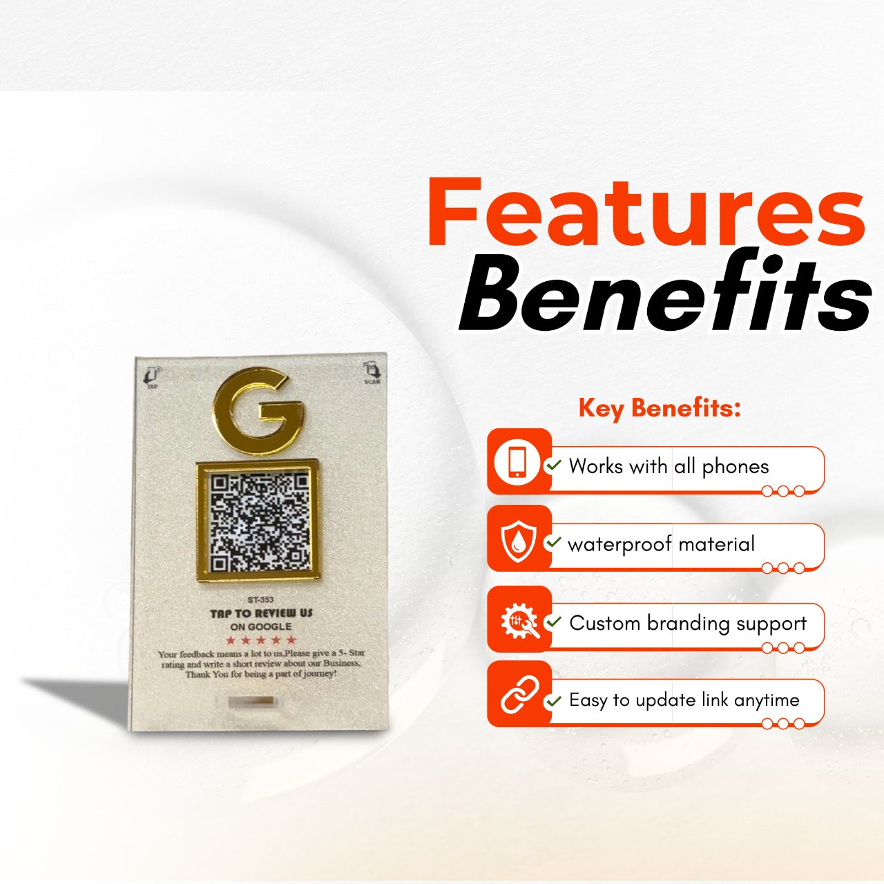 4*6 Size 1 Qr Frosted Standee