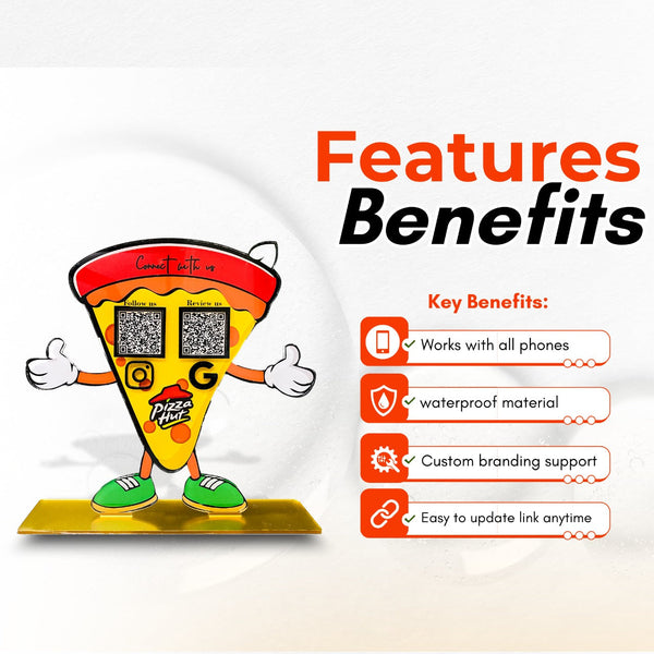 Pizza Shaped Smart Digital Standee