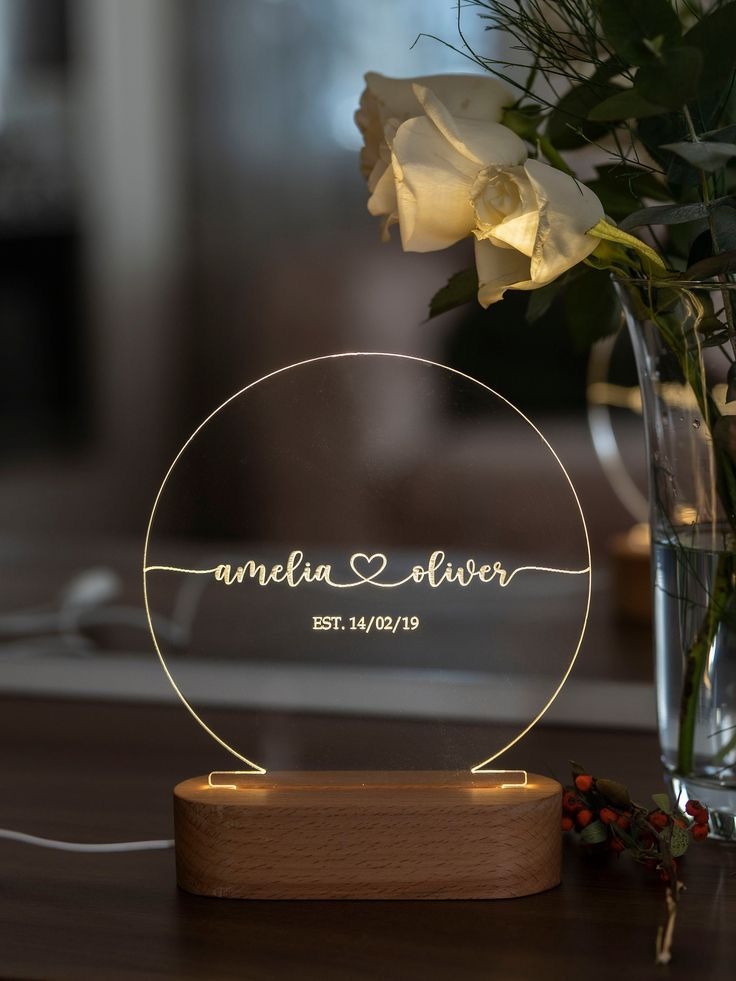 Personalized LED Anniversary Night Light