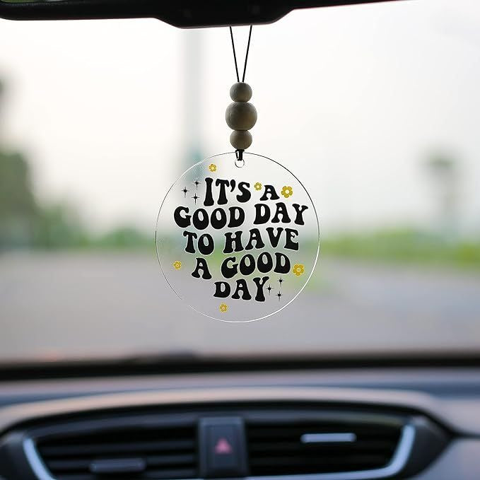 "Good Day" Retro Aesthetic Car Hanging – Positivity Charm