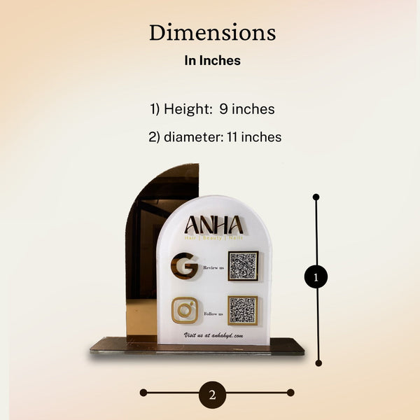 Arch Round Shaped Acrylic Standee