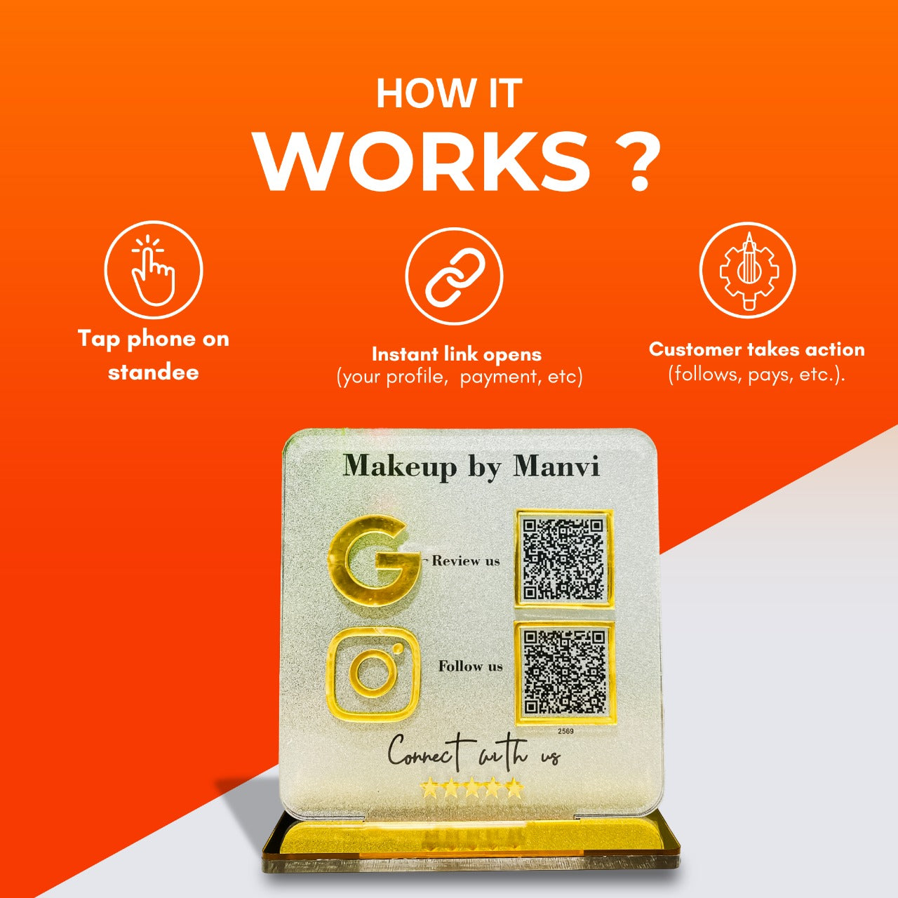 2 QR Frosted Colour Standee