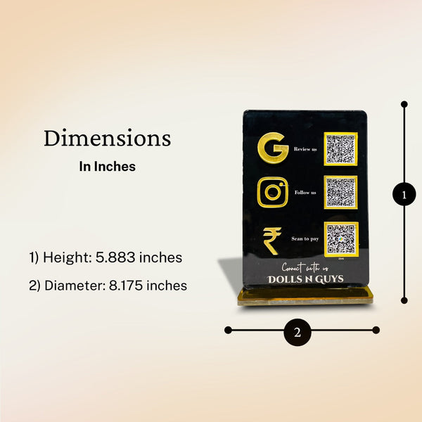 3 QR BlacK Colour Stand