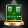 2 QR Green colour Golden Border standee