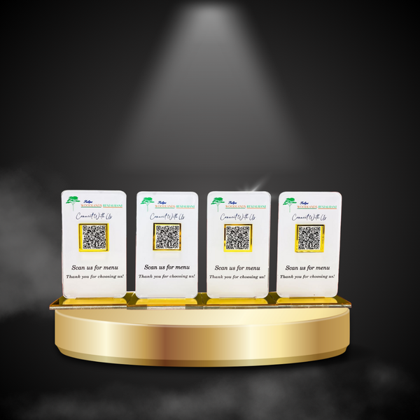 6 Qr Frosted Standee