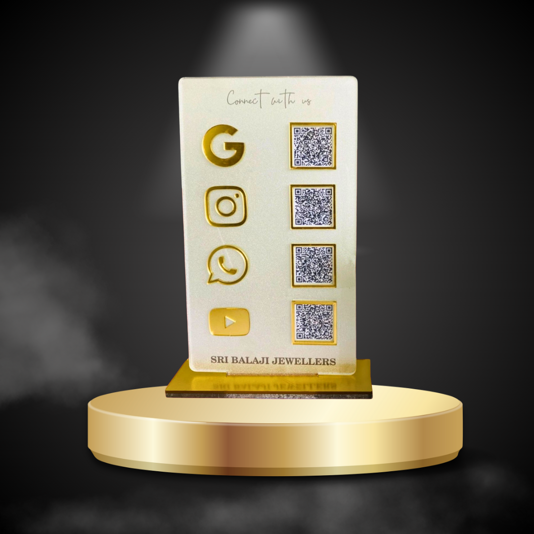 4 QR Digital Frosted Standee