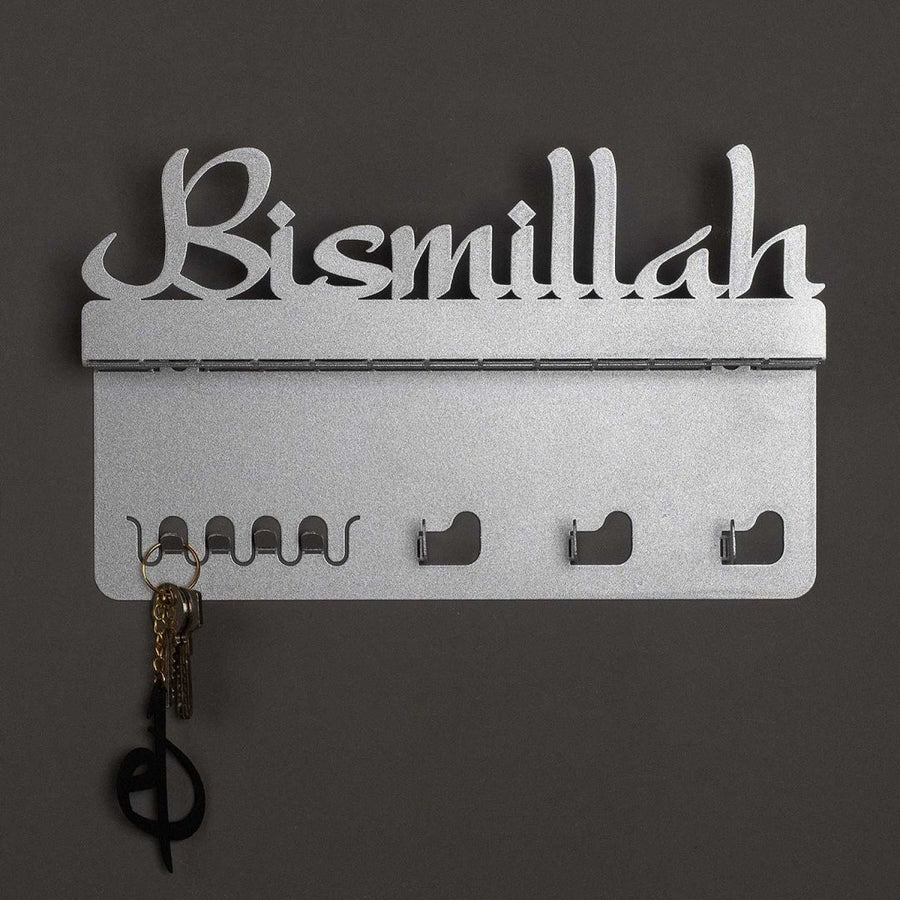 Bismillah Acrylic Wall Key Holder