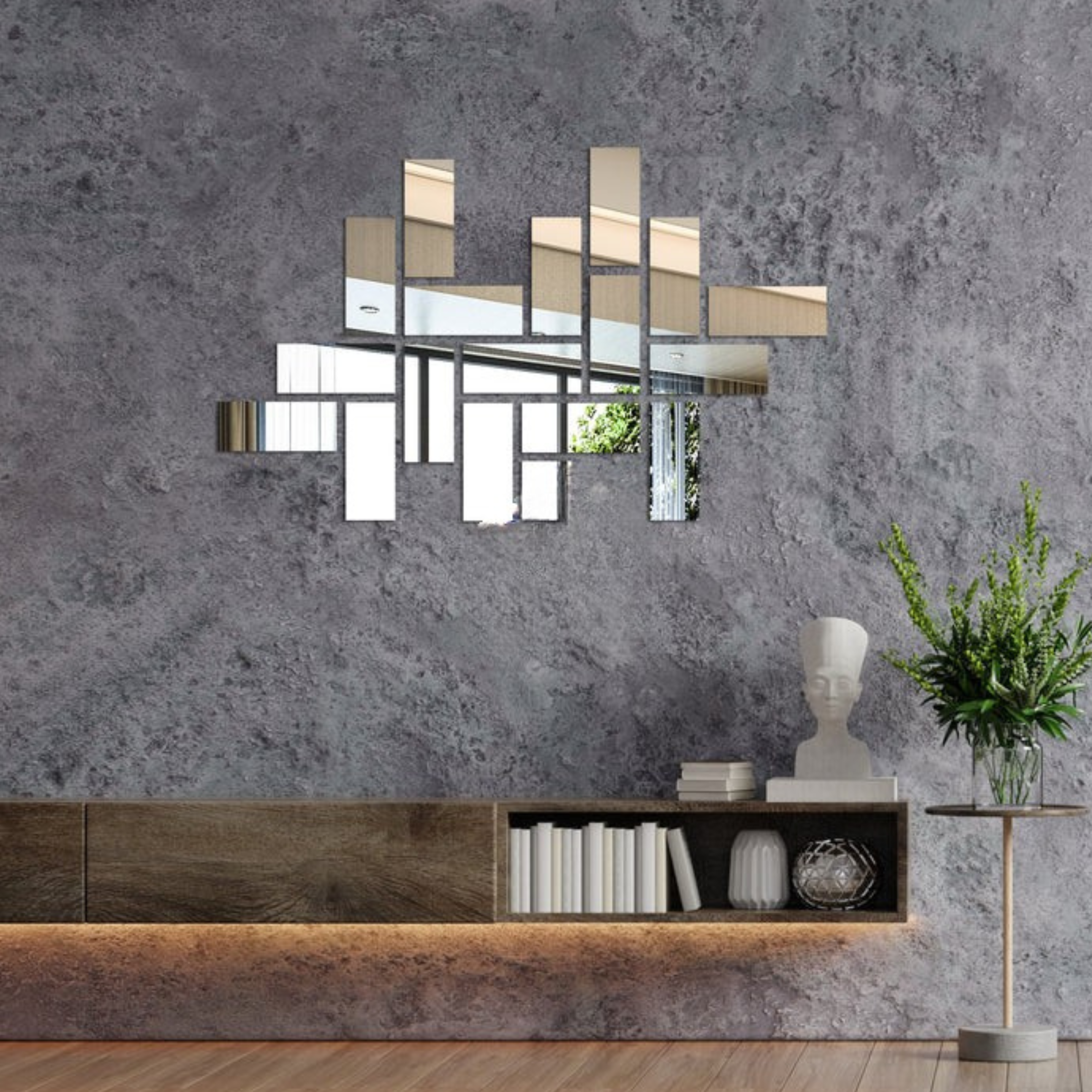 Acrylic Rectangle Mirror Wall Stickers