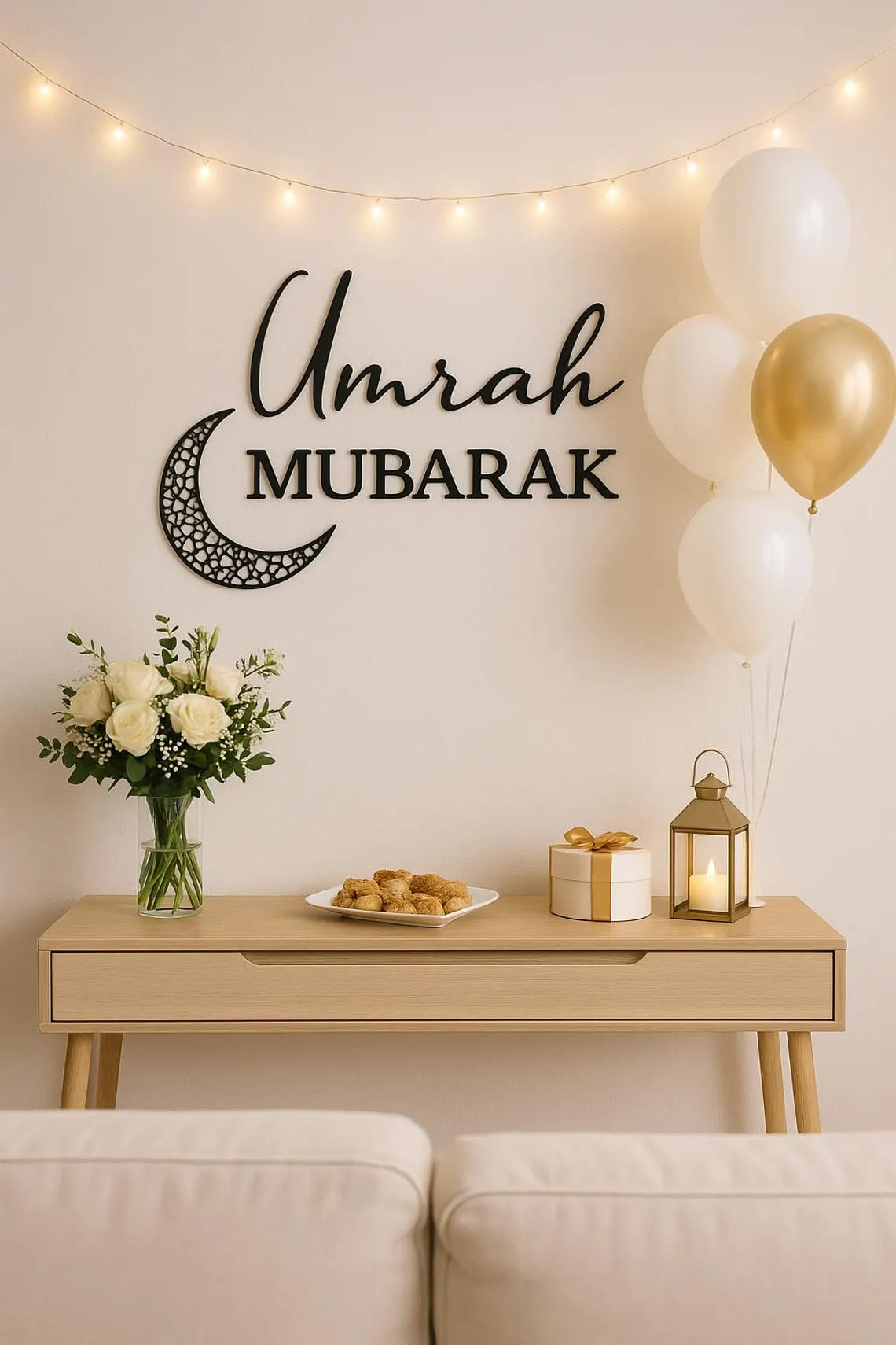Umrah Mubarak Wall Art | 3D Printed Islamic Home Decor