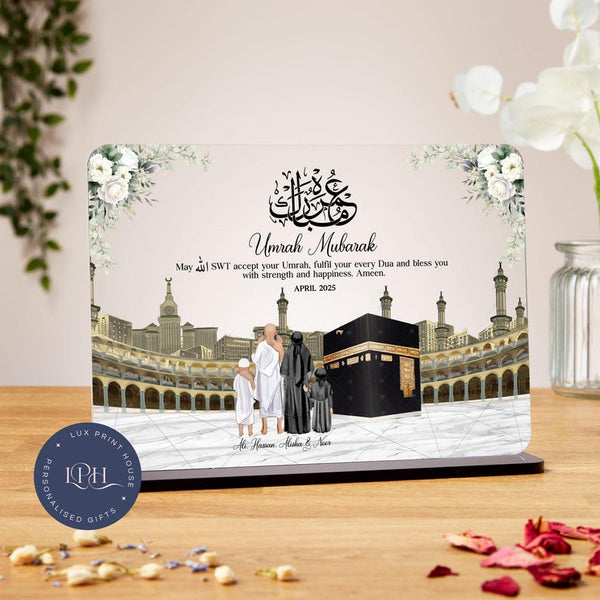 Umrah Mubarak gifts, Personalised, Islamic, Hajj Mubarak, Umrah Mubarak acrylic plaque