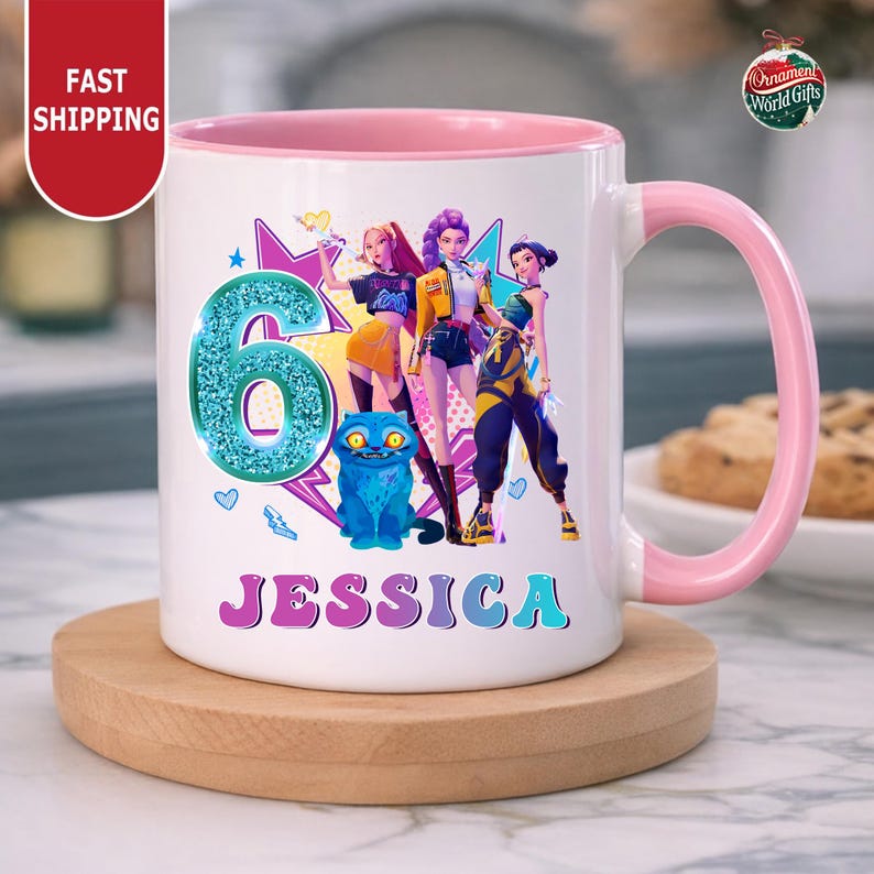 Huntrix Birthday Girl Mug, Kpop Demon Hunter Mug, Gift For Huntrix Fan, Mira Rumi Zoey