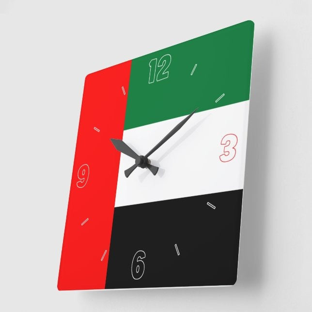 UAE Flag Wall Clock | National Day Wall Decor | UAE Home & Office Decoration