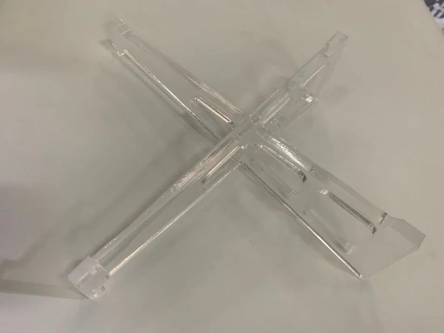 Acrylic Laptop Stand – X Shape Transparent Holder