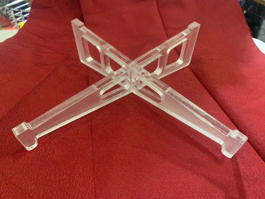 Acrylic Laptop Stand – X Shape Transparent Holder