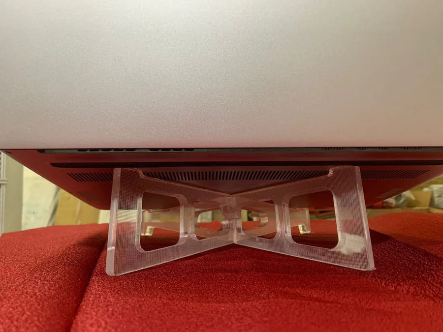 Acrylic Laptop Stand – X Shape Transparent Holder