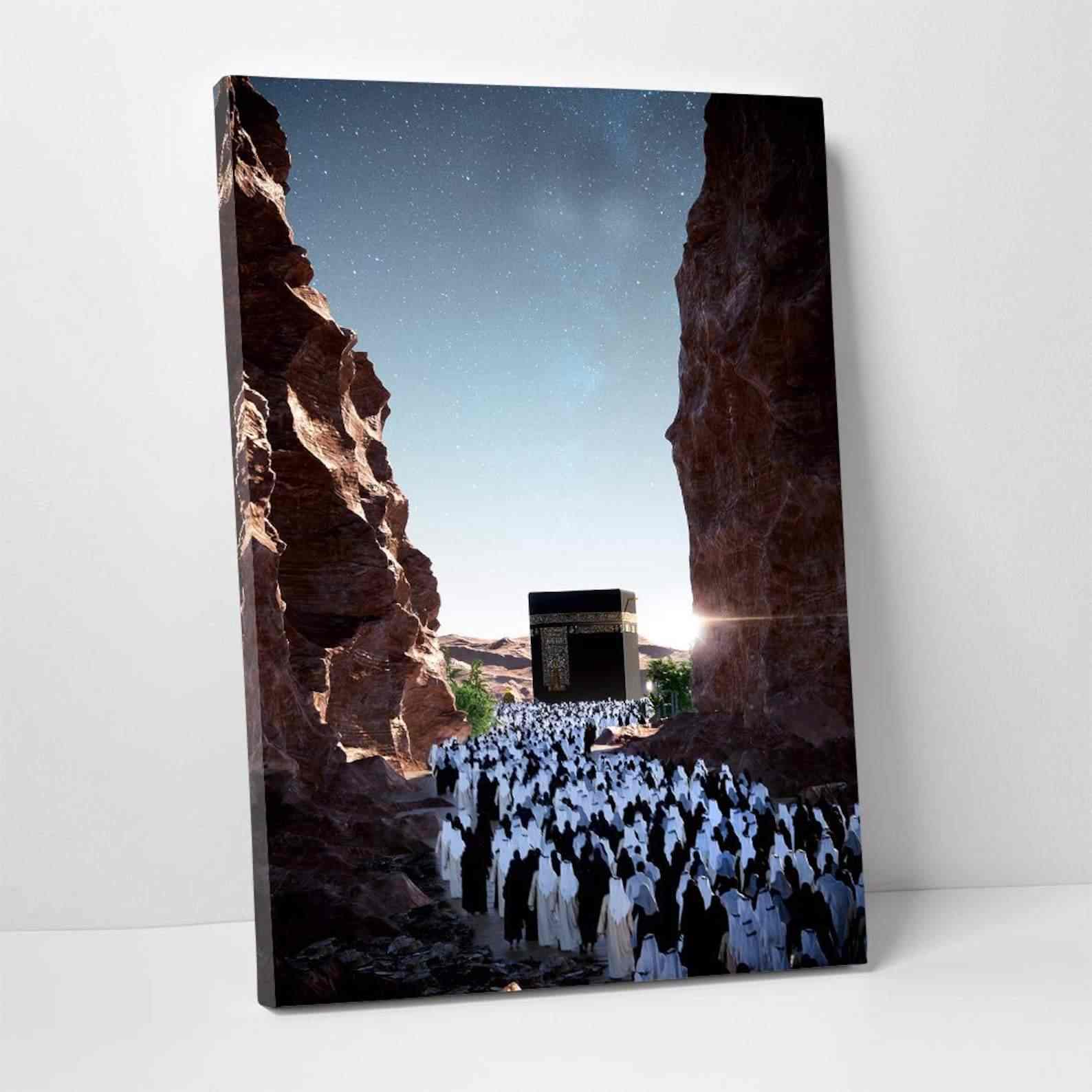Kaaba Historical - Islamic Wall Art Canvas Printing