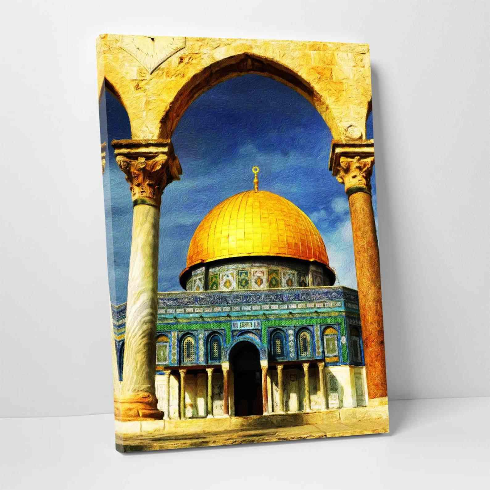 Canvas Painting Islamic Wall Art Masjid Al Aqsa (The Dome of the Rock)
