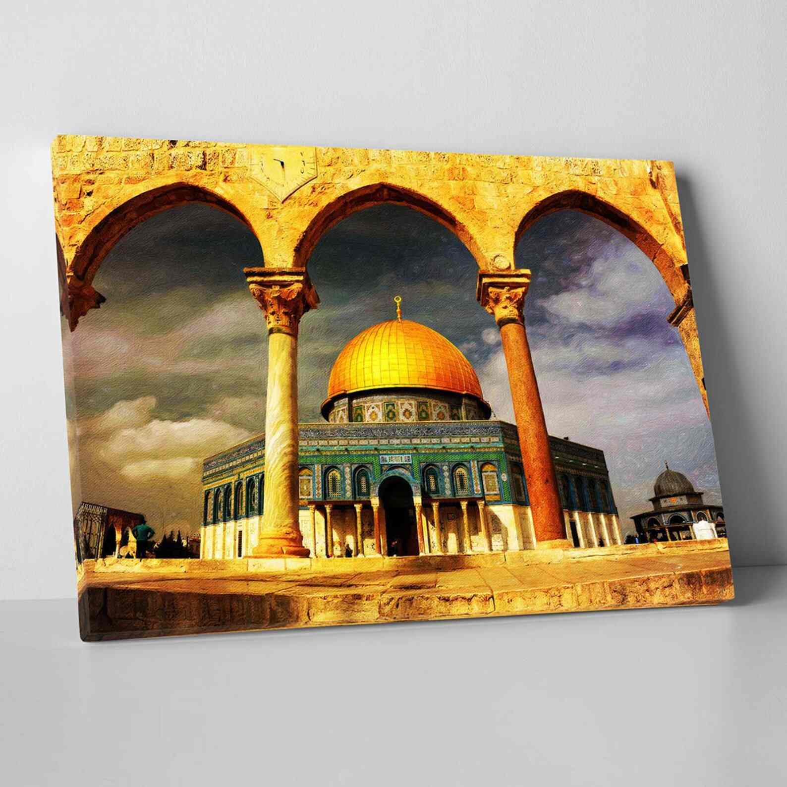 Masjid Al Aqsa (The Dome of the Rock) Islamic Wall Art Canvas Printing