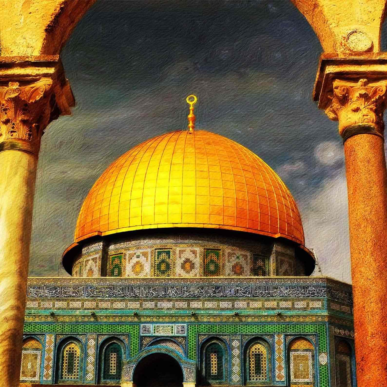 Masjid Al Aqsa (The Dome of the Rock) Islamic Wall Art Canvas Printing