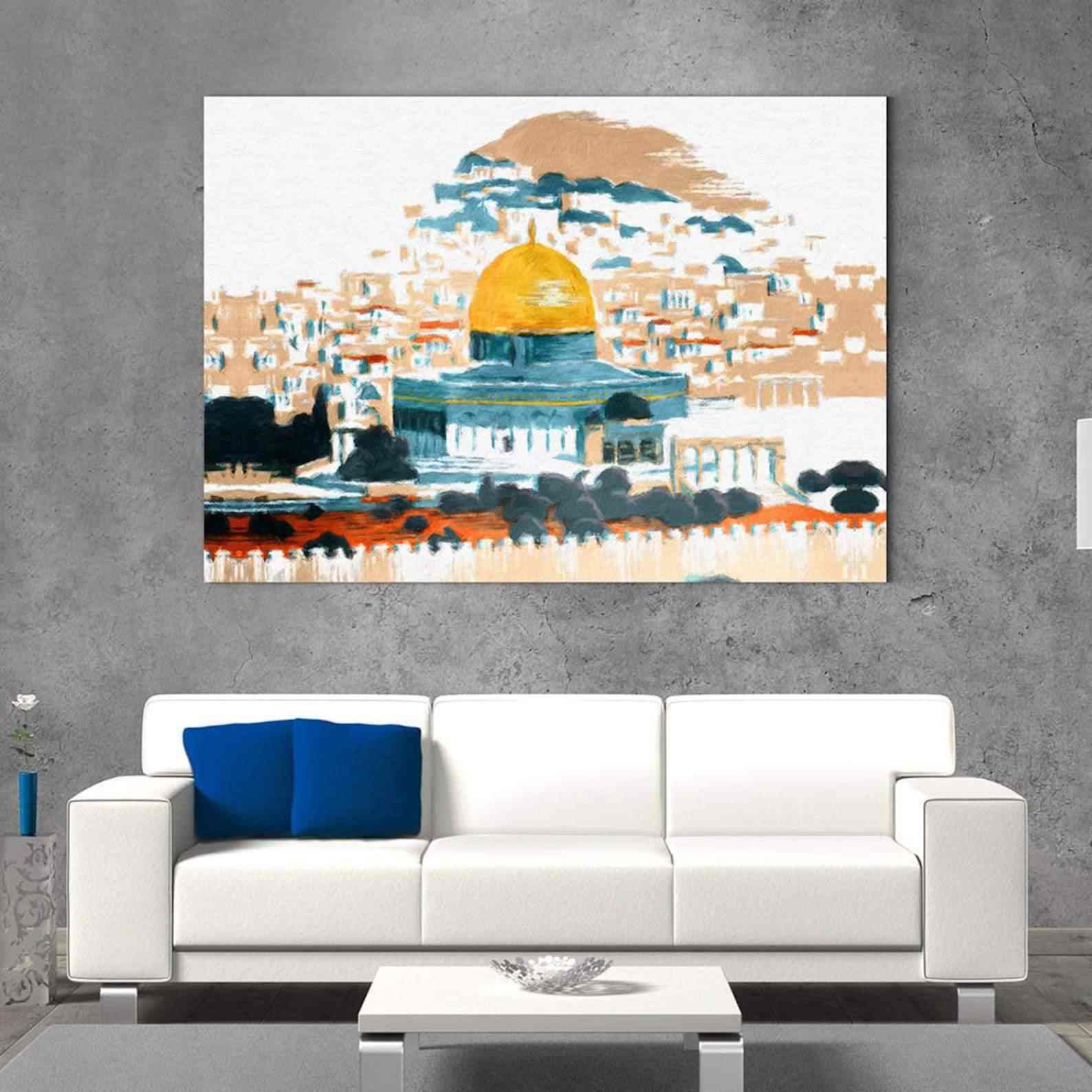 Masjid Al Aqsa (The Dome of the Rock) - Islamic Wall Art | Canvas Printing