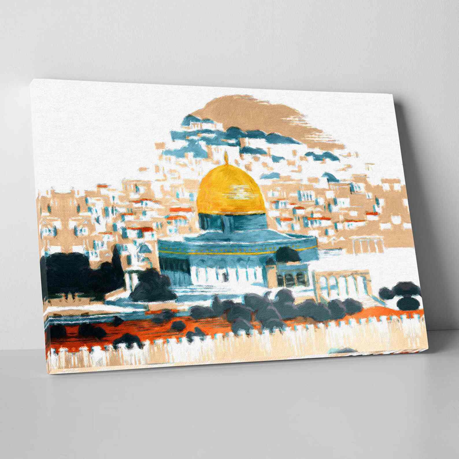 Masjid Al Aqsa (The Dome of the Rock) - Islamic Wall Art | Canvas Printing