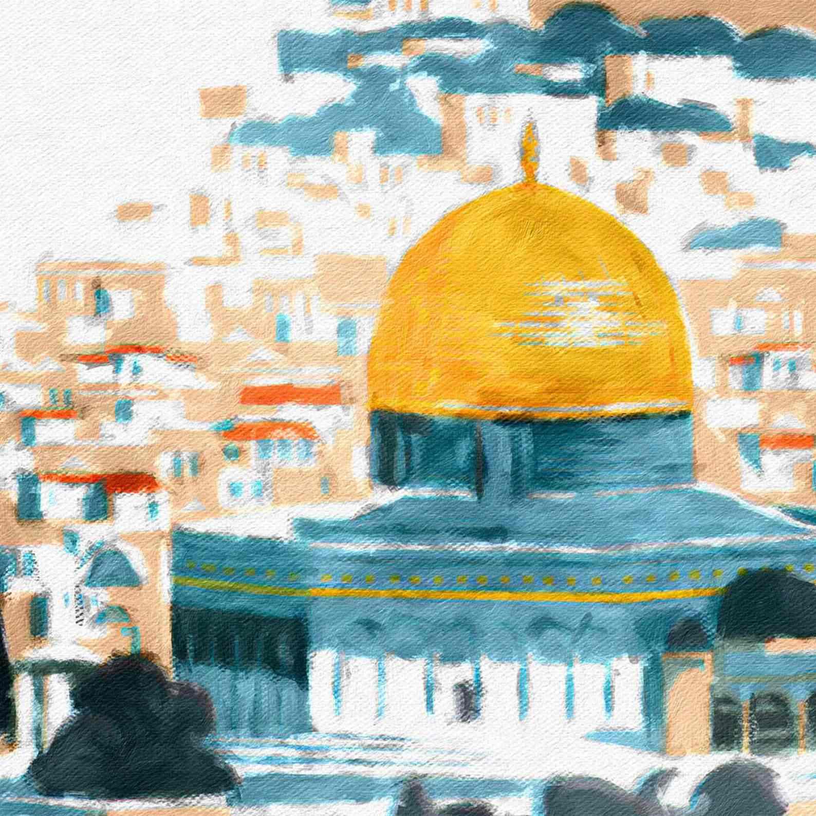 Masjid Al Aqsa (The Dome of the Rock) - Islamic Wall Art | Canvas Printing