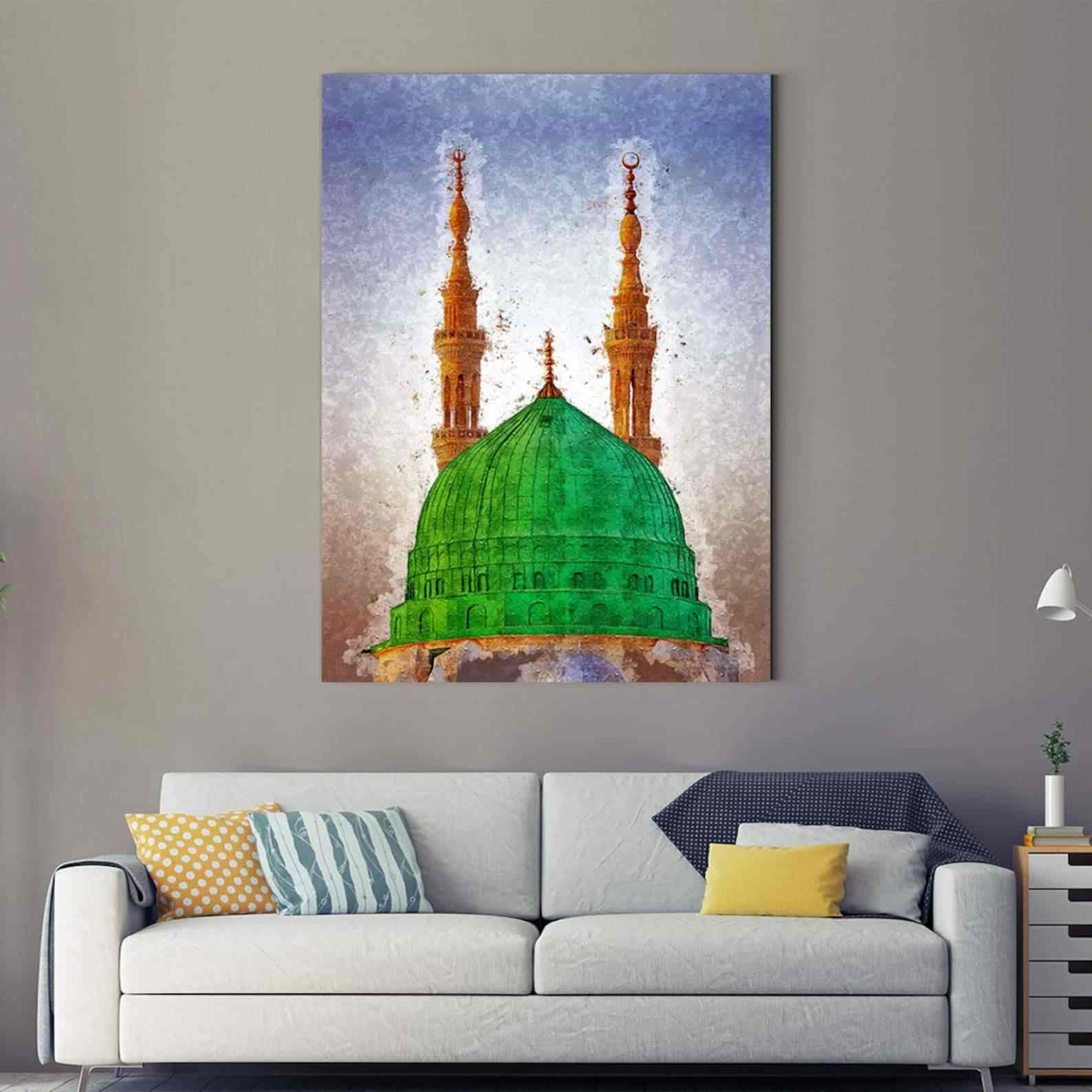 Masjid An Nabawi Canvas Decor - Islamic Wall Art