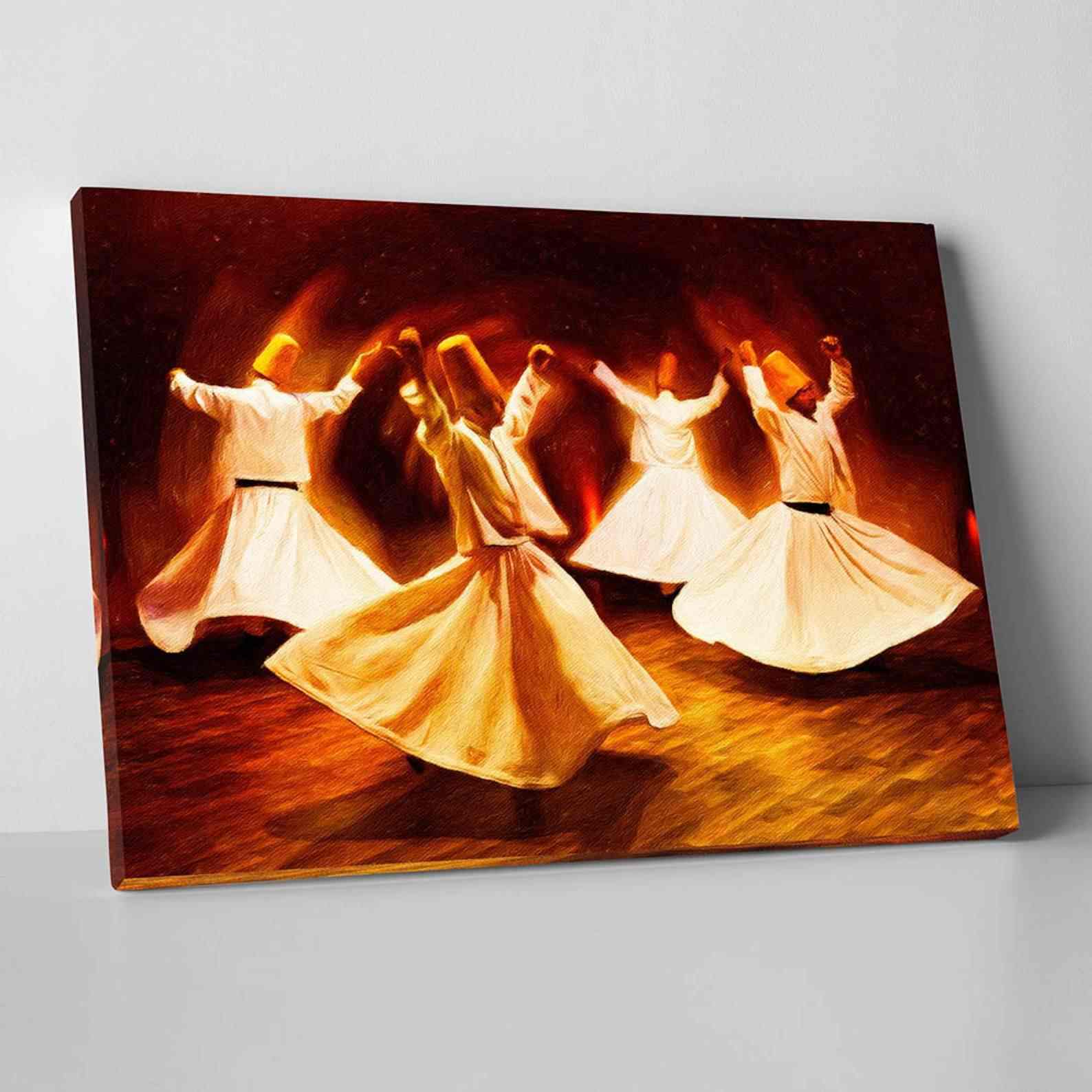 Canvas Printing Whirling Dervish - Islamic Gift Wall Art