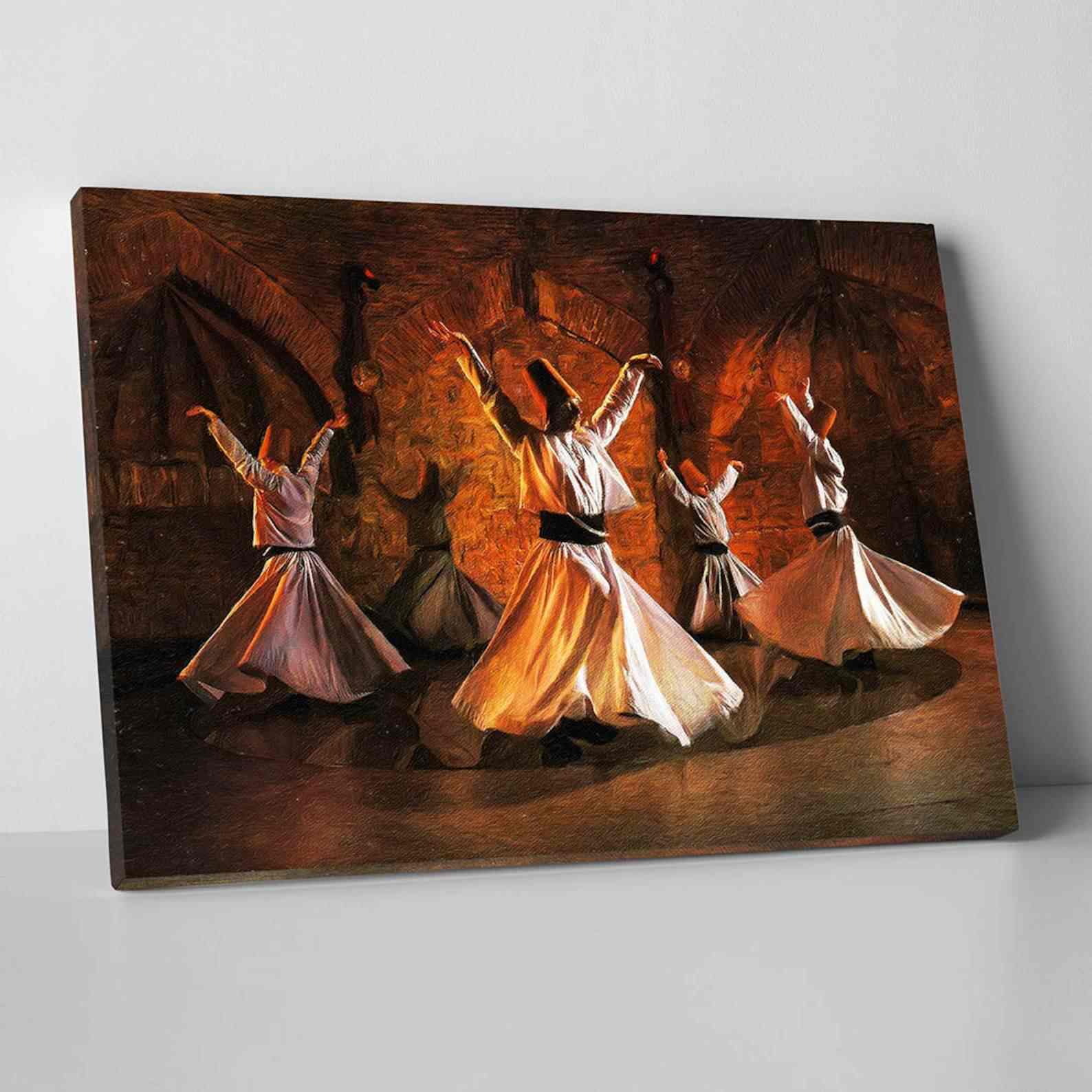 Whirling Dervish - Islamic Wall Art Modern Canvas Printing