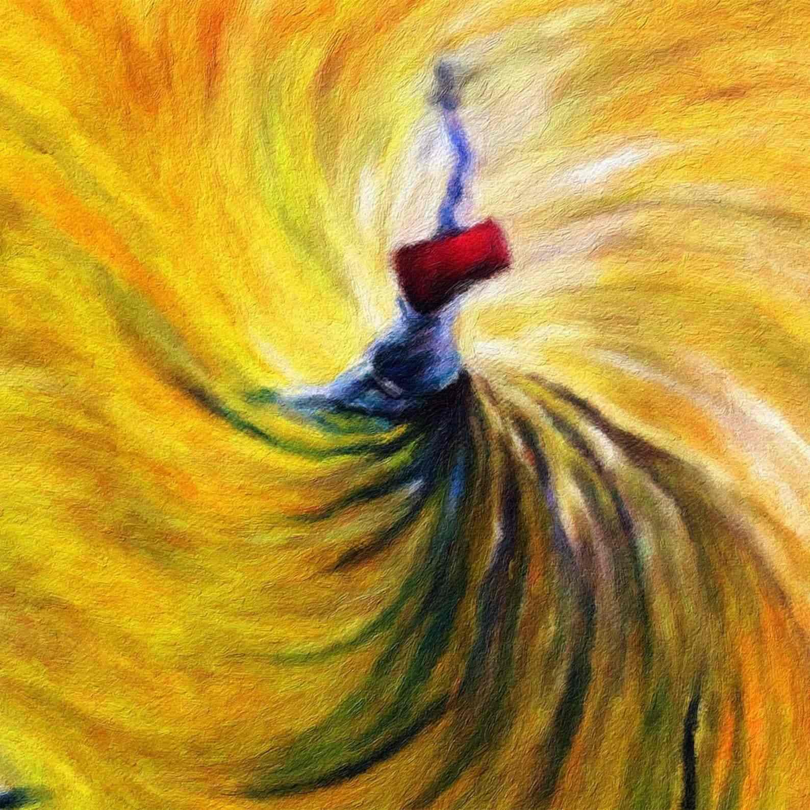 Islamic Canvas Wall Art Whirling Dervish - Islamic Canvas Printing