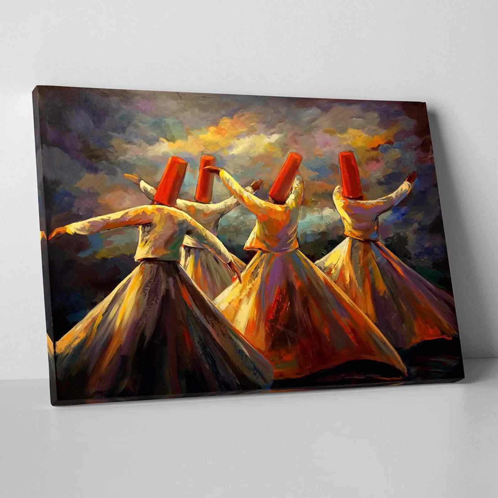 Whirling Dervish - Islamic Canvas Printing Islamic Wall Art