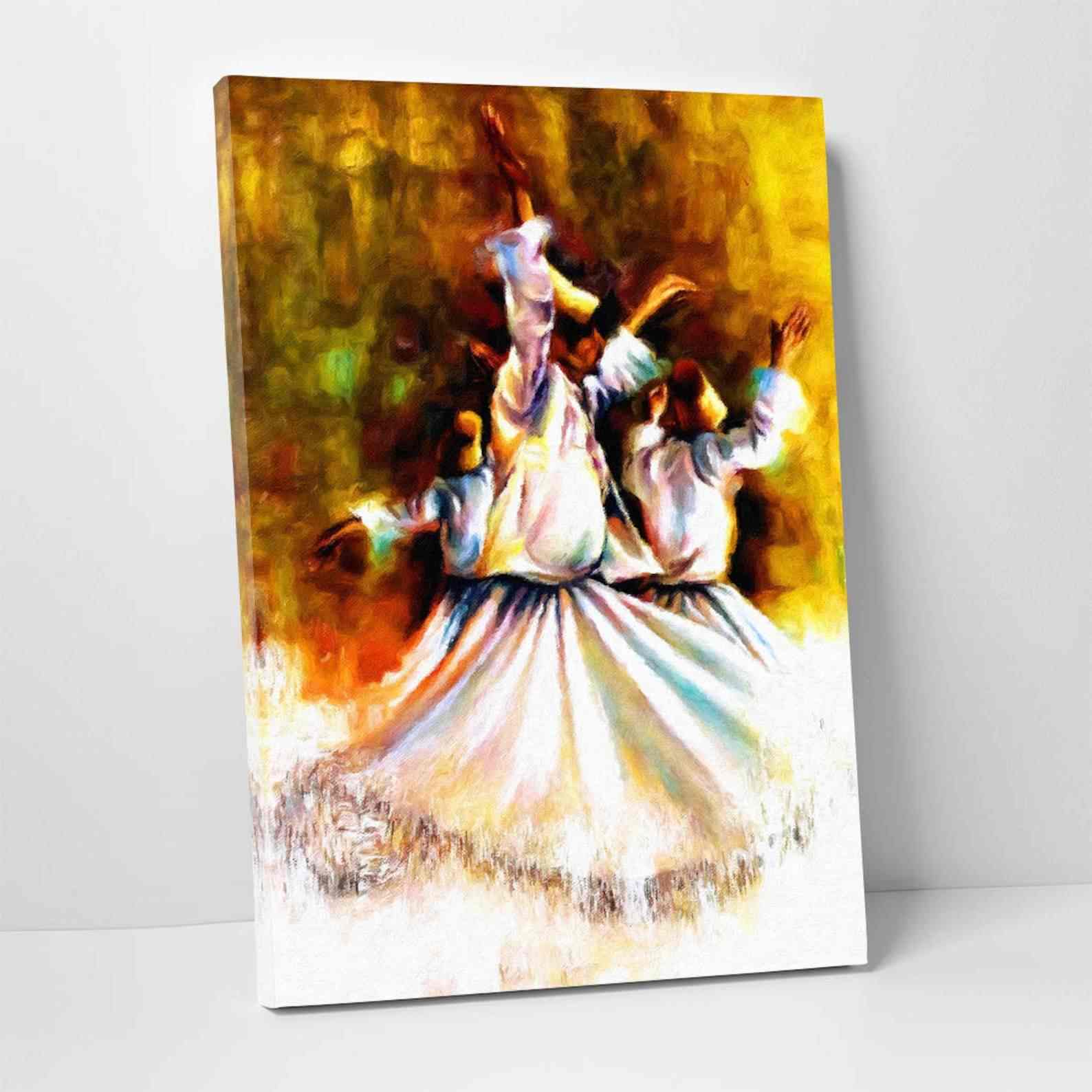 Canvas Decor Whirling Dervish - Islamic Wall Art Canvas Printing