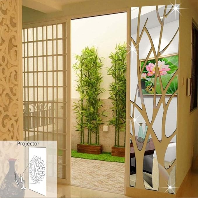 Family Tree Acrylic Wall Mirror – Modern Home Decor Mirror