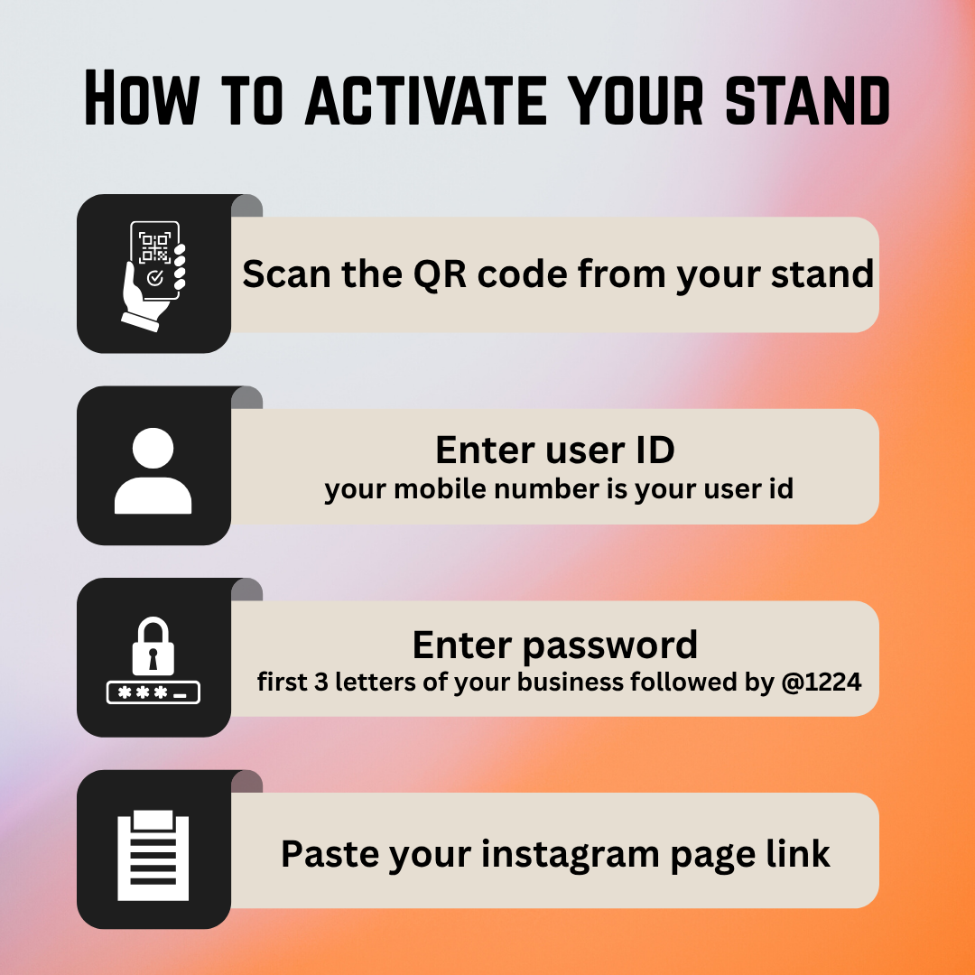 Smart NFC 2 QR Table Top Standee - Icon Edition